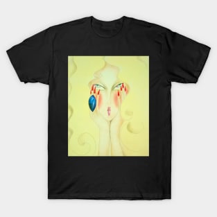 BLONDE FASHION 70S GIRL POSTER DRAWING T-Shirt